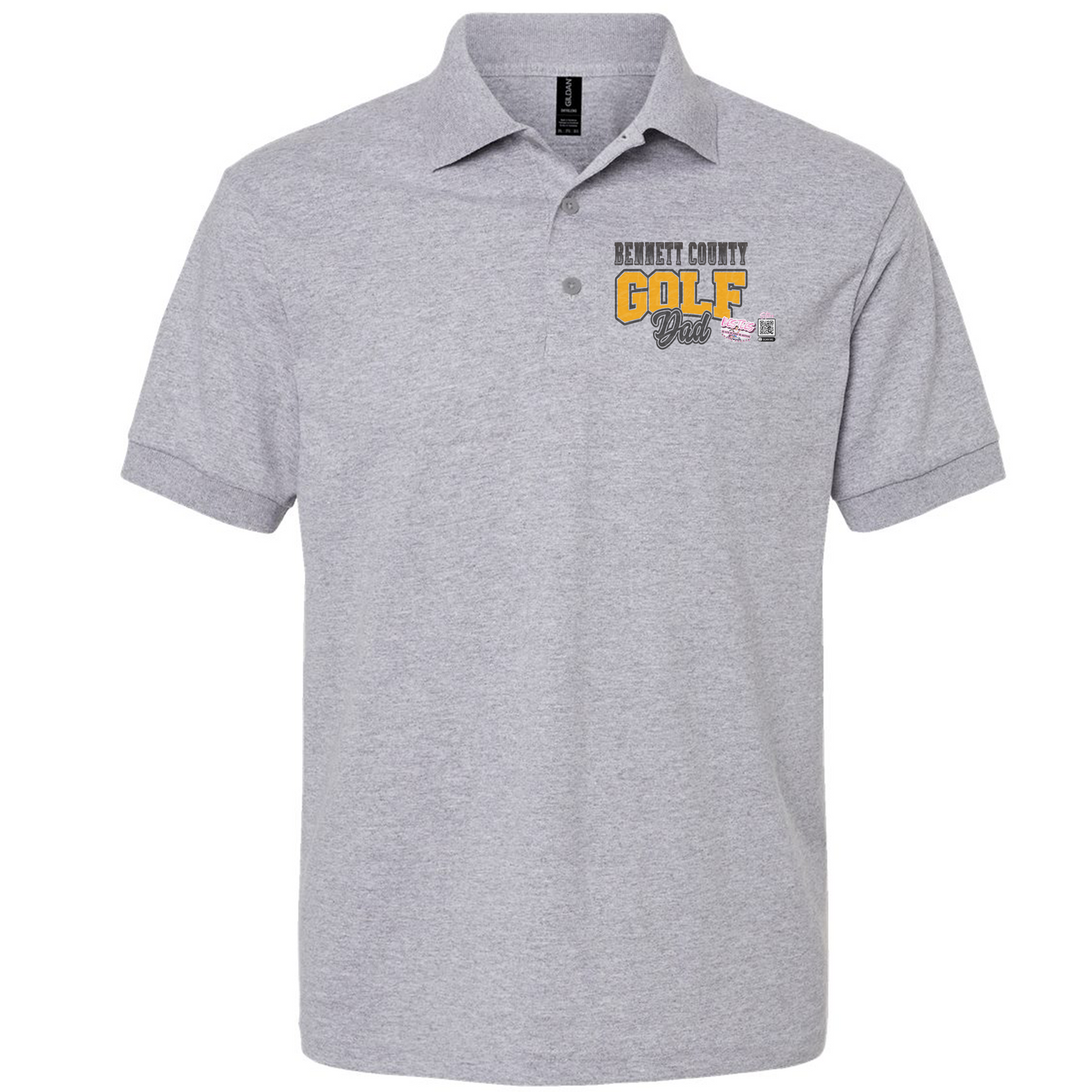 GRAY HEATHER UNISEX GOLF POLOS