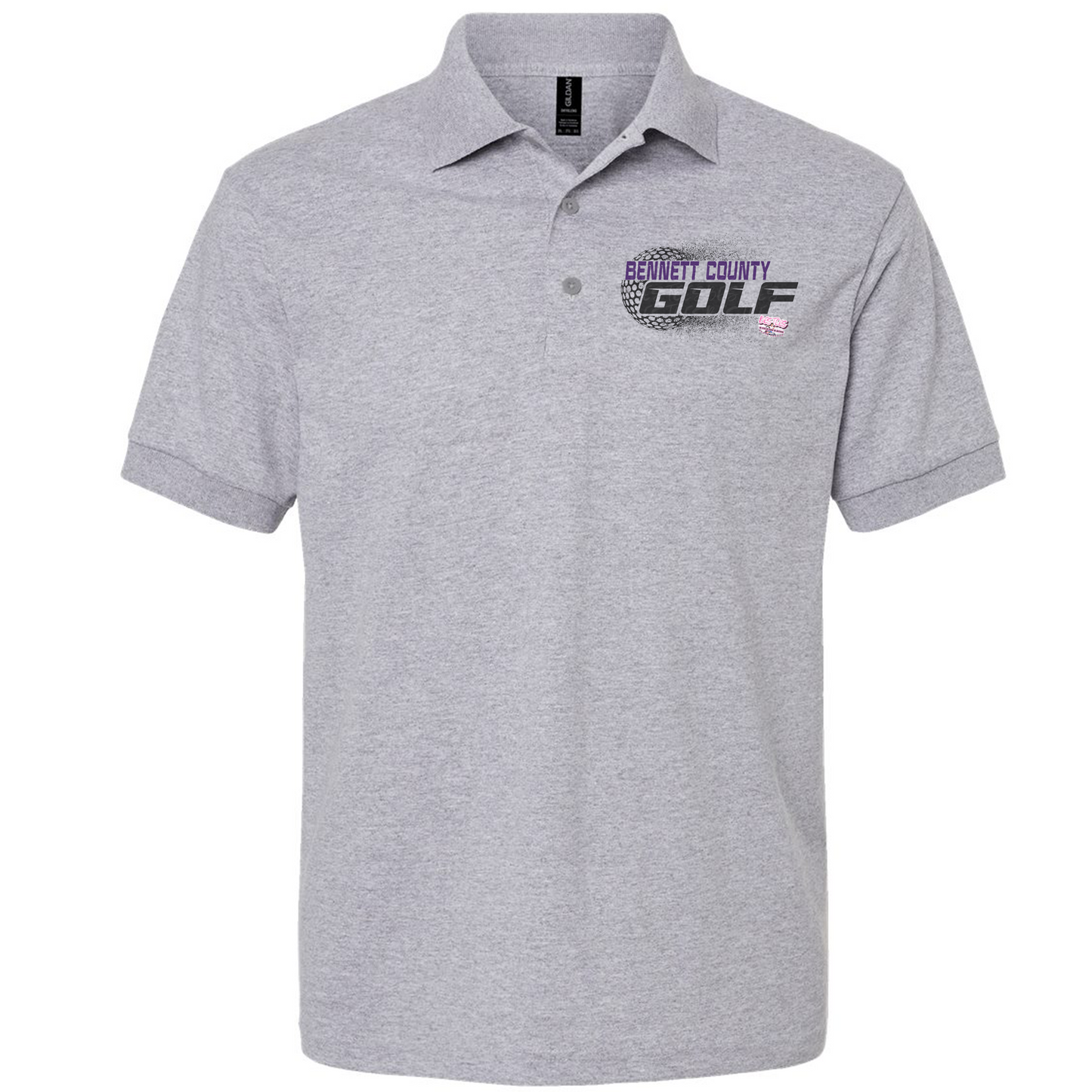 GRAY HEATHER UNISEX GOLF POLOS
