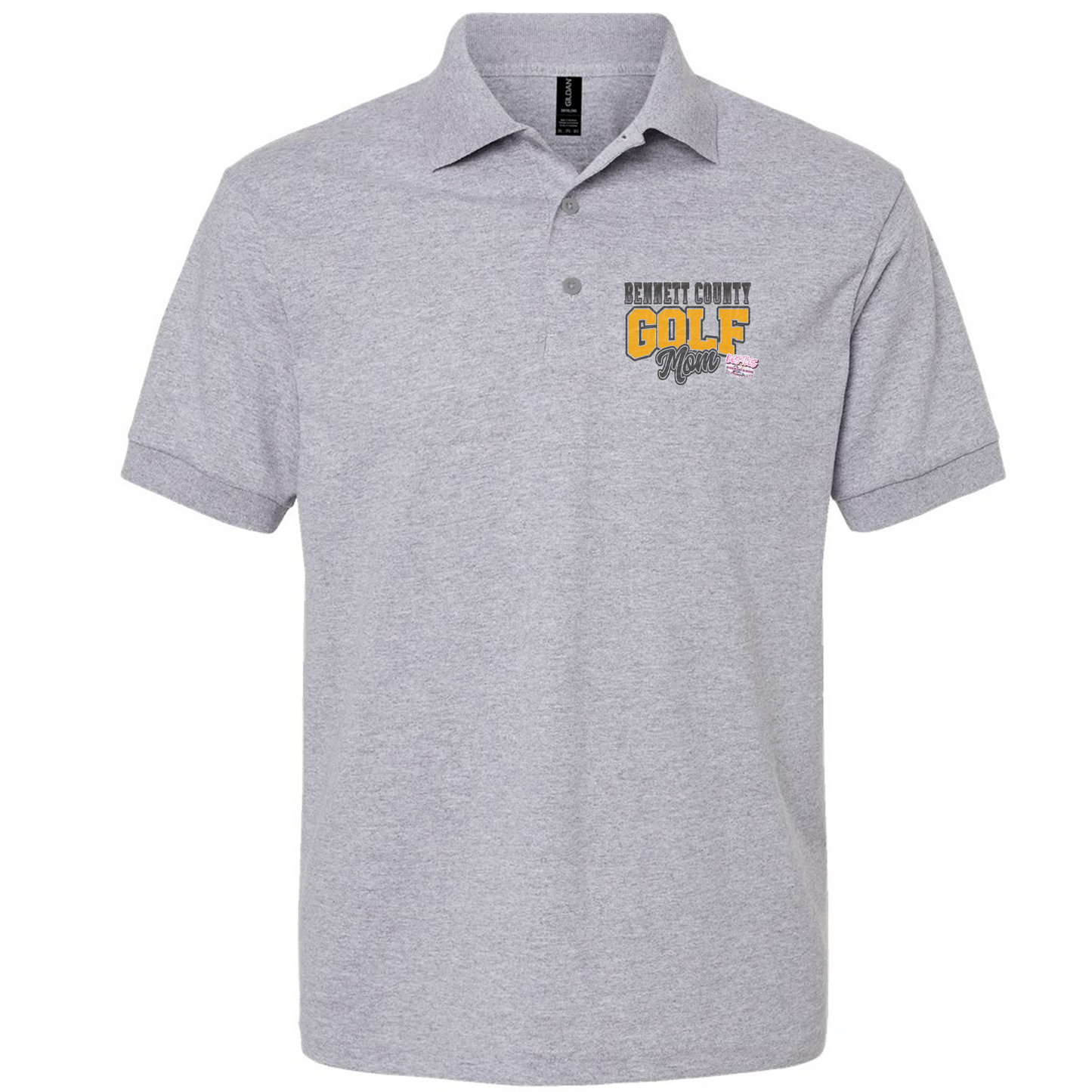 GRAY HEATHER UNISEX GOLF POLOS
