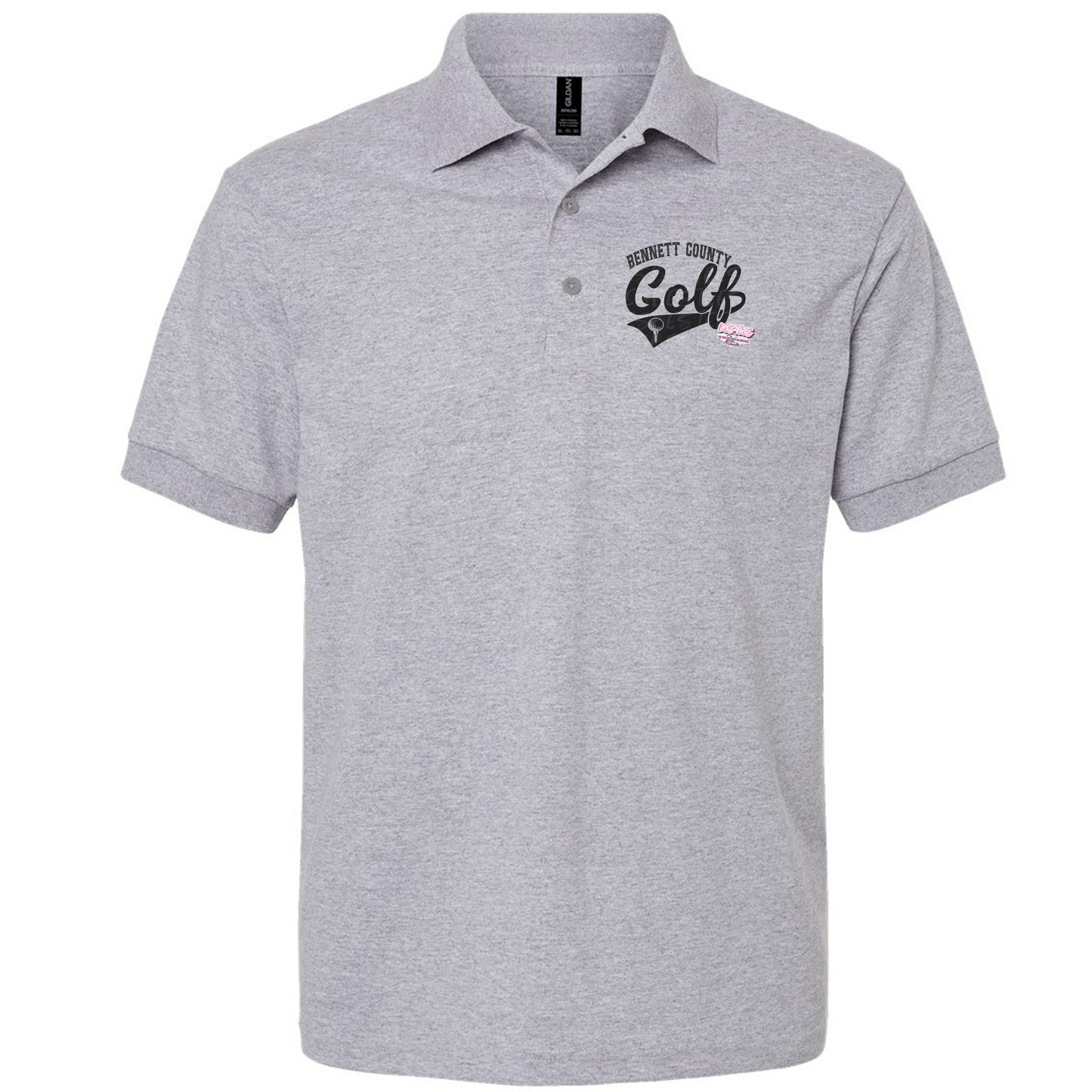 GRAY HEATHER UNISEX GOLF POLOS