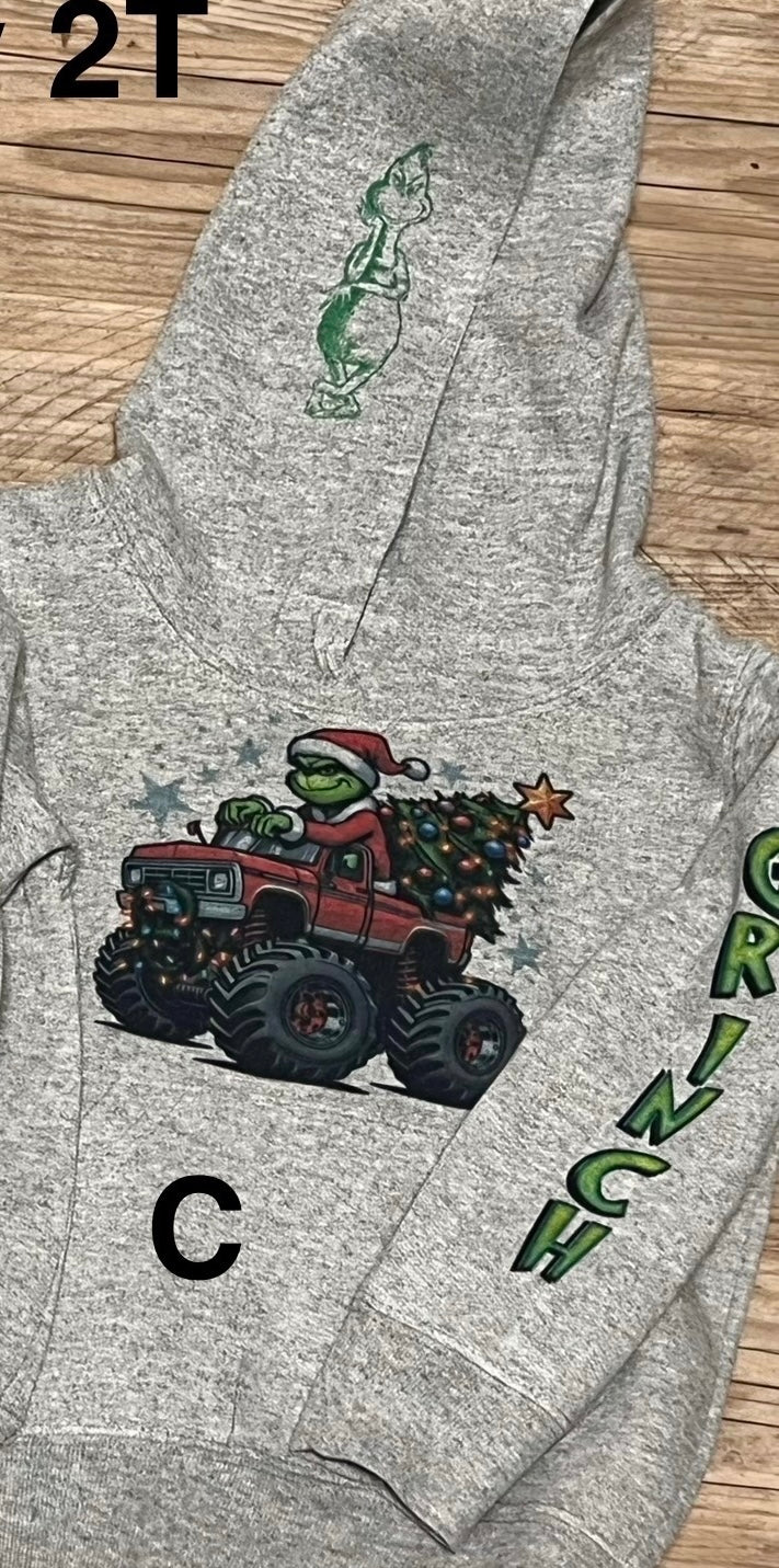 Grinchy Toddler Youth Hoodies