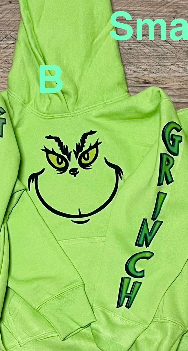 Grinchy Toddler Youth Hoodies