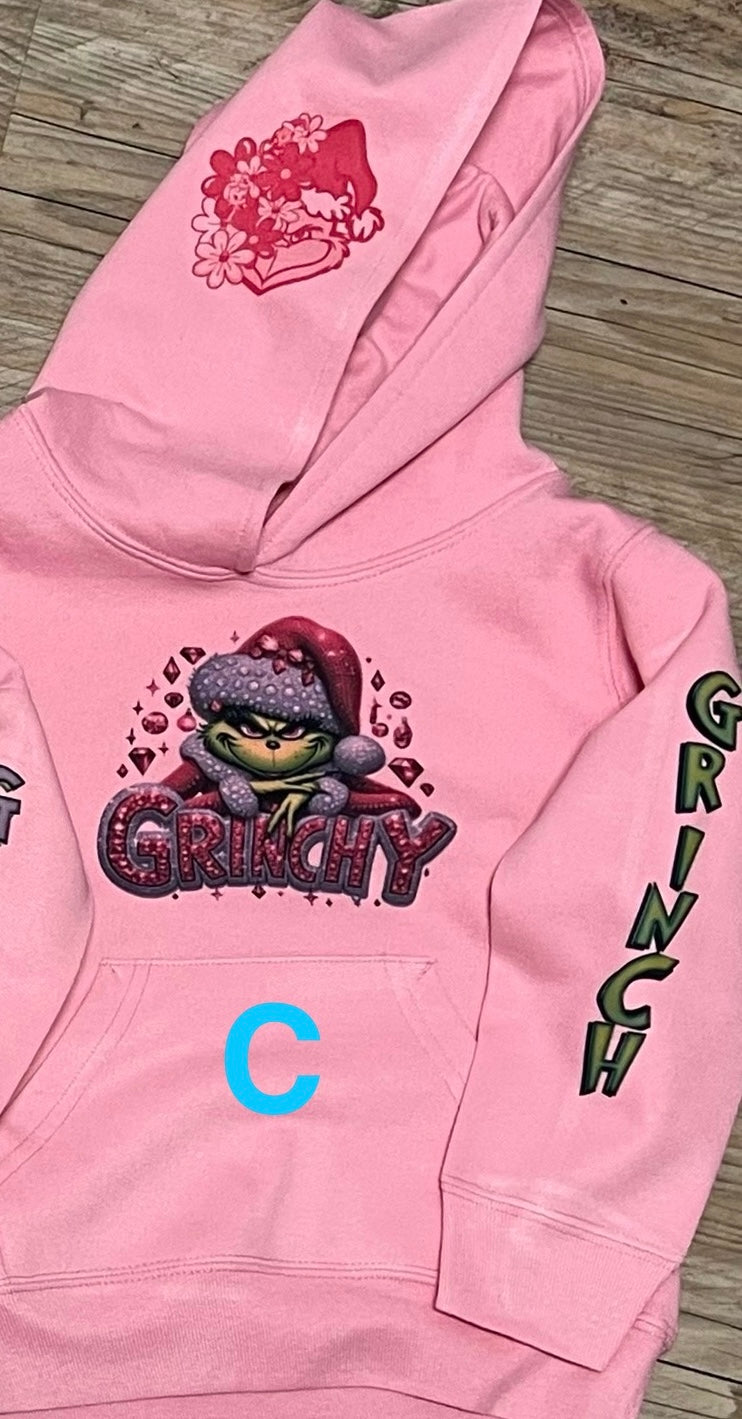 Grinchy Toddler Youth Hoodies