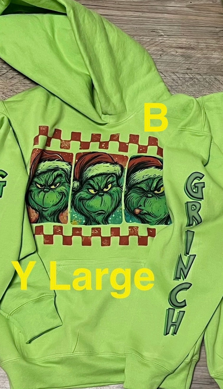 Grinchy Toddler Youth Hoodies