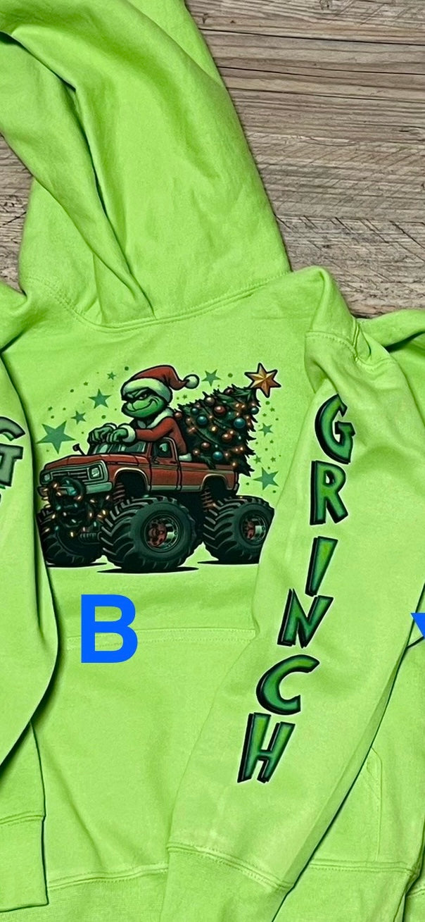 Grinchy Toddler Youth Hoodies