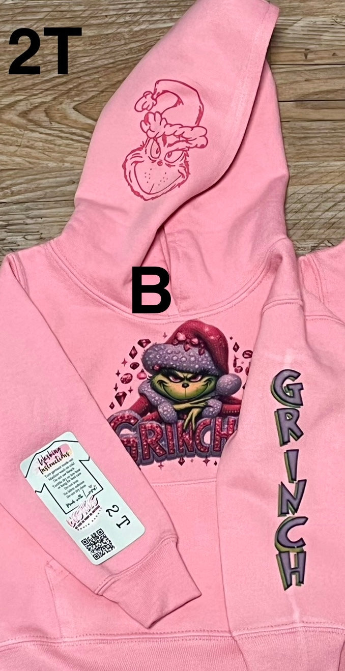 Grinchy Toddler Youth Hoodies