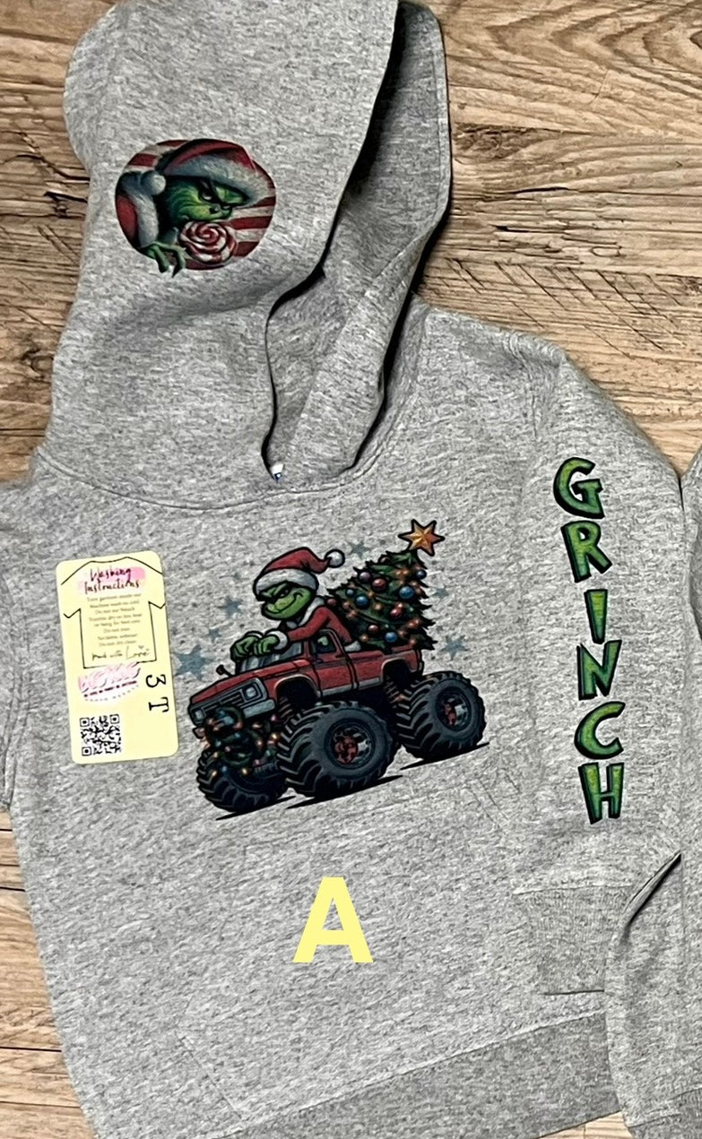 Grinchy Toddler Youth Hoodies