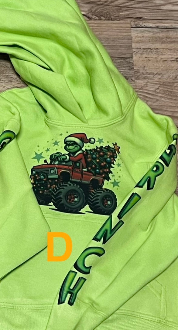 Grinchy Toddler Youth Hoodies
