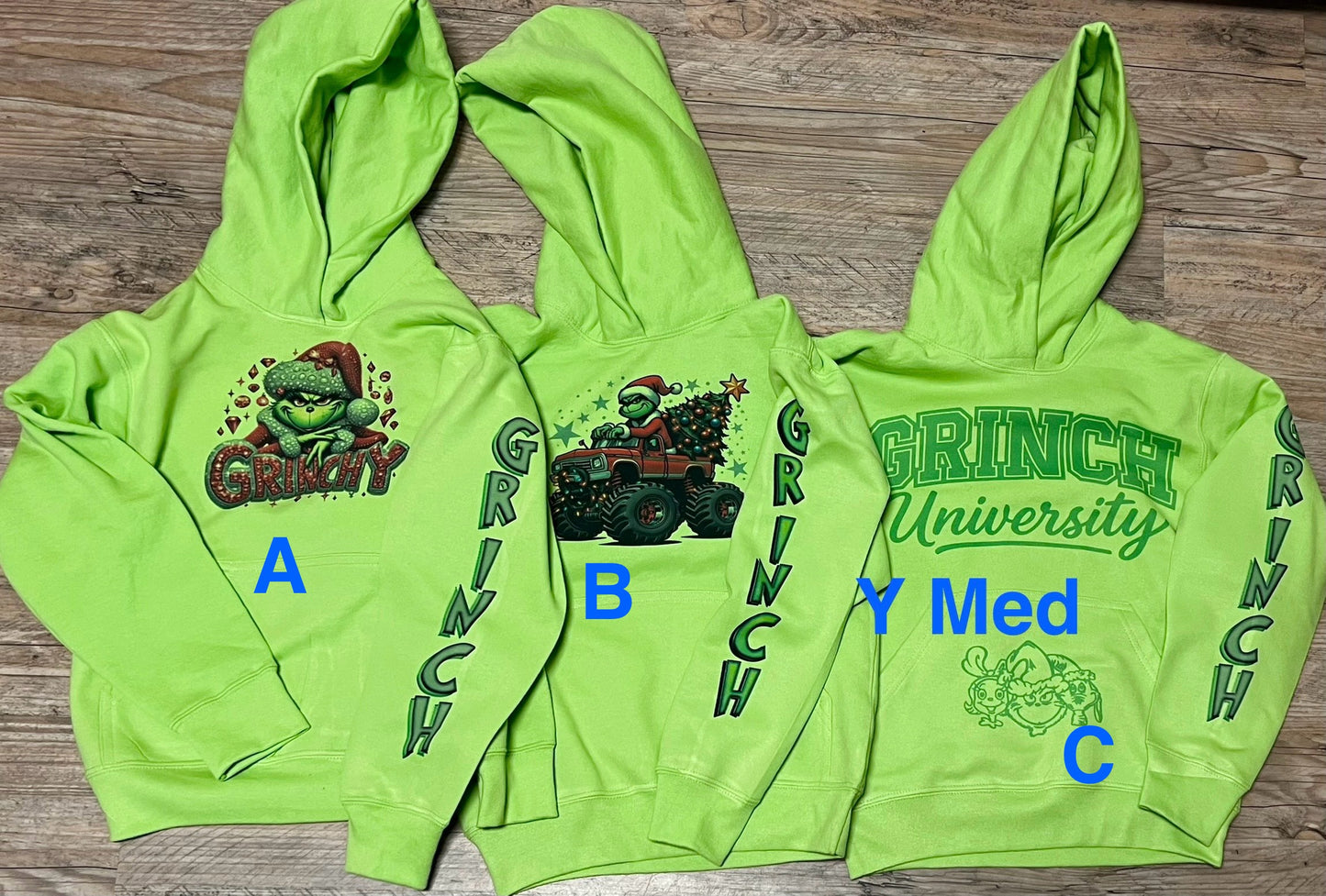 Grinchy Toddler Youth Hoodies
