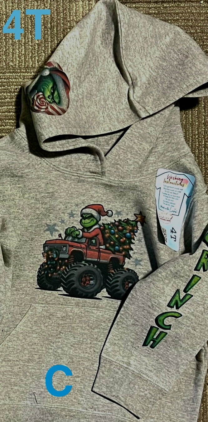 Grinchy Toddler Youth Hoodies