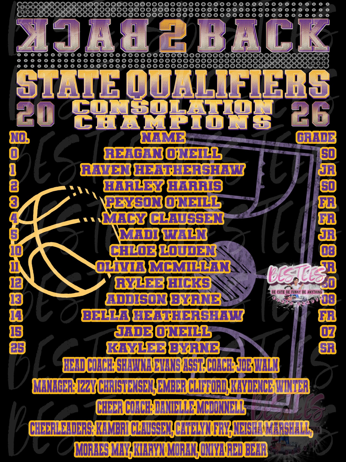 2026 STATE CONSOLATION CHAMPS-BC LADY WARRIORS T-SHIRT