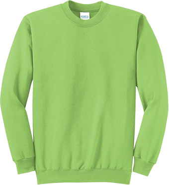 Adult Blank Lime Hoodies and Crew Necks