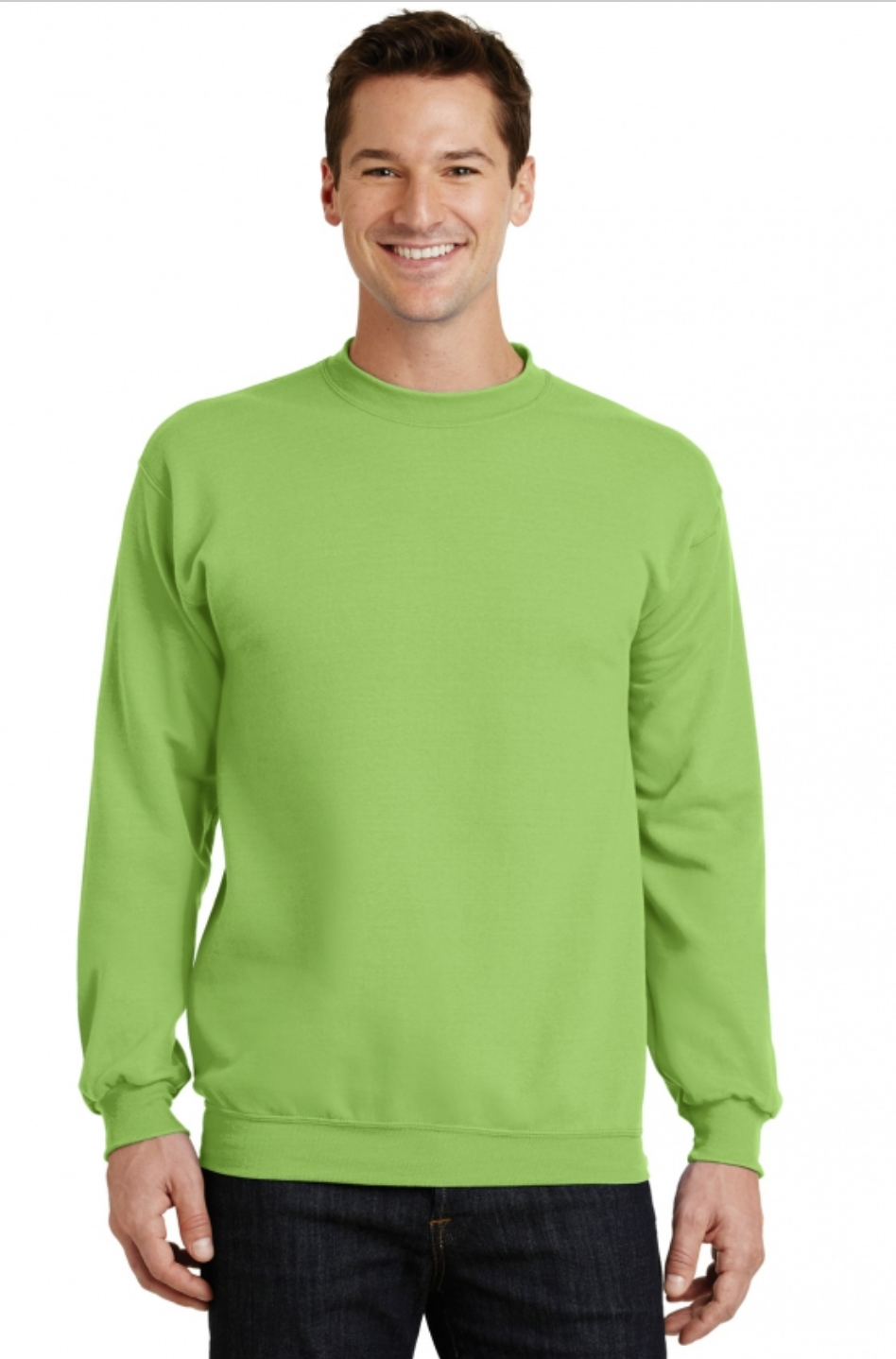 Adult Blank Lime Hoodies and Crew Necks