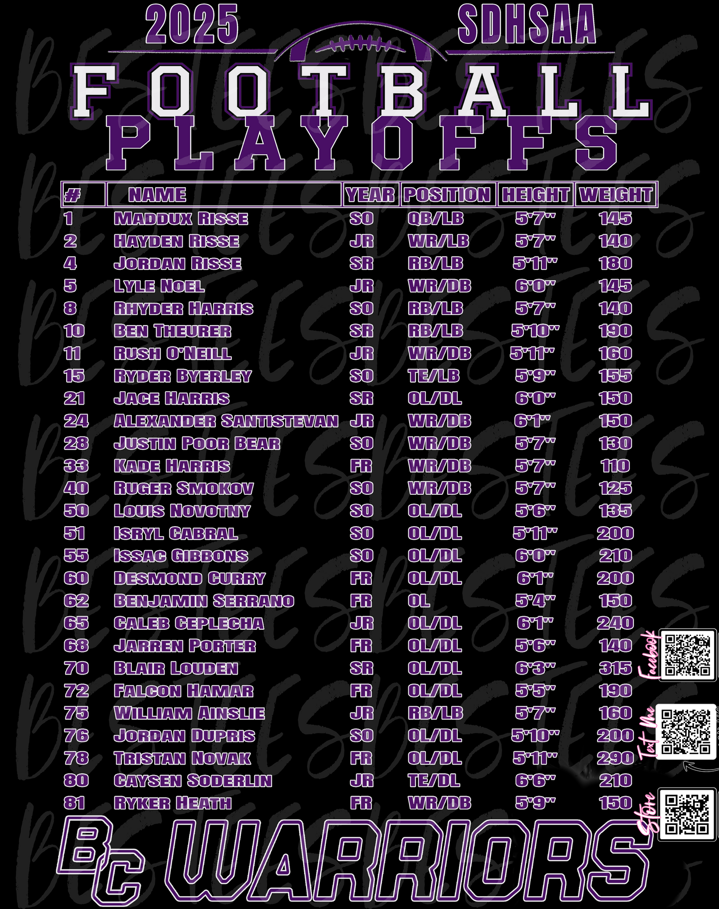 I ordered a few extra...   Black 2025 BC STATE FOOTBALL PLAYOFF  T-Shirt |BESTEES-SD|